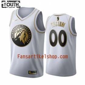 NBA Minnesota Timberwolves Trikot Benutzerdefinierte Nike 2019-2020 Weiß Golden Edition Swingman - Kinder